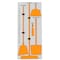5S Supplies 5S Housekeeping Shadow Board Broom Station Version 1 - Gray Board / Orange Shadows No Broom HSB-V1-GRAY/ORANGE-BO - alternate 1
